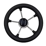 pontonboot Edelstahlspeichen, schwarzer Griff mit PU-Schaumüberzug