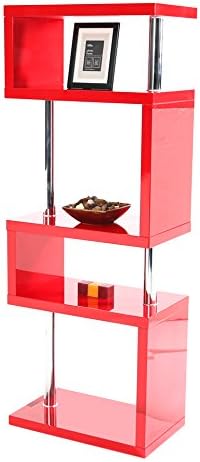 Manchester Furniture MFS 0071 Series Stand Miamis 5 x 60 x 3,40 x 7.35 cm, High Gloss Red