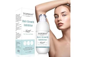 TOPJESS Hair Inhibitor Cream, Hair Inhibitor Permanent, Stop Hair Growth Inhibitor, Hair Growth Inhibitor Cream, Slows Hair Growth, Natural Non-Irritating Hair Inhibitor for Men and Women, 50ml