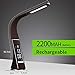 Produktbild LED Schreibtischlampe Helle Business Wiederaufladbare Dimmbare Leseleuchte 3 Lichtmodus Tischlampen Wecker LCD-Display