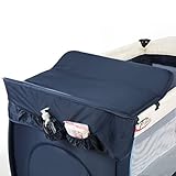 TecTake® Kinder Reisebett höhenverstellbar mit Babyeinlage navy blau - 2