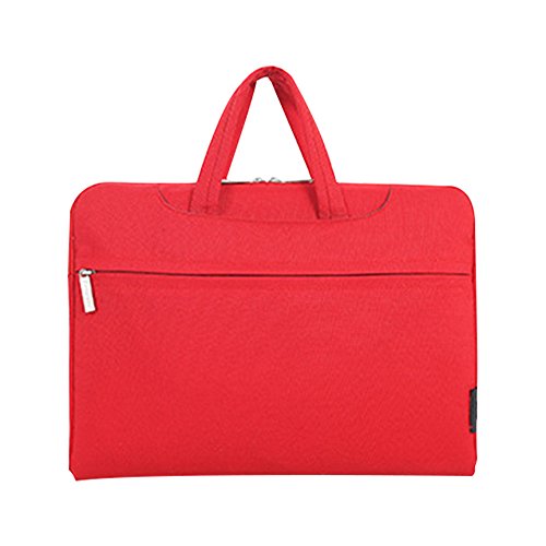 Cuitan 11 11.6 Zoll Wasserdicht Nylon Notebooktasche für Apple MacBook Air / Lenovo / Asus, Modisch Laptoptasche Laptophülle Tragetasche Aktentasche Schultertasche Umhängetasche Handtasche mit Power Tasche und Schulter Strap für 11 11.6 Zoll Notebook Ultrabook – Rot - 2