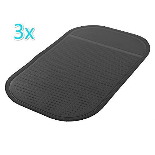 3 x Tapis Autocollant Voiture Antidérapant Non-slip Pad Adhérence Support Coussinet noir