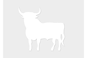 RITTER MEDIENDESIGN Autocollant pour voiture - Motif taureau - Blanc - Résistant aux UV - Édition Premium