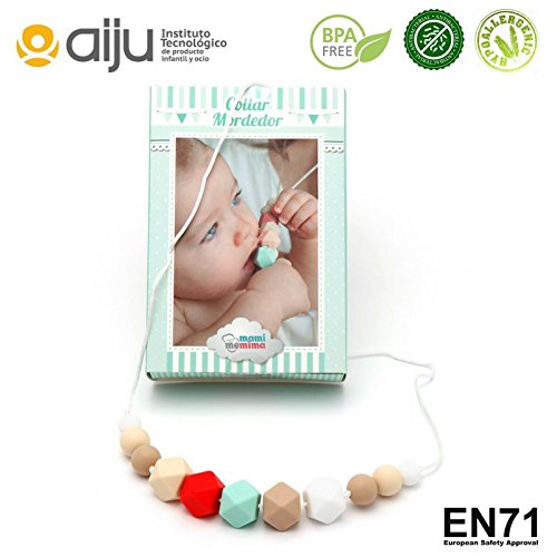 Collar de Lactancia Mordedor de Silicona Antibacteriana Para Dentición Modelo Afrodita