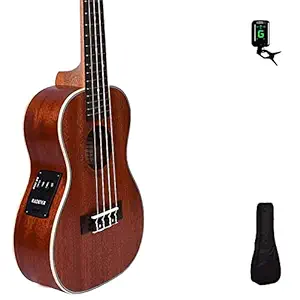 Kadence Concert Sized Ukulele 24inch (Built in Equalizer) With Bag and Tuner (Saple Wood With Binding)