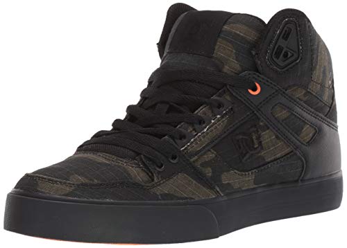 DC Men's Pure HIGH-TOP WC TX SE Skate Shoe, Camo/Russet Orange, 11 UK