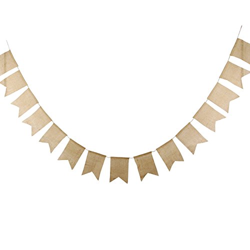 4.4M/14Feet Jute Hessischen Bunting Schöne Leinen Vintage Banner Flag Wimpel Girlande für Hochzeitsfest-Dekoration