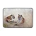 Produktbild ruishandianqi Fußmatten Two Tigers Fantasy Background Non-Slip Doormat for Home Living Room Bathroom Kitchen Outdoor Outside Indoor Entrance Way Front Door 23.6 x 15.7 inches