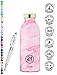 Produktbild 24 Bottles Trinkflasche Clima 330 ml | 500 ml | 850 ml versch. Farben inkl. Lieblingsmensch Kugelschreiber, Größe:500 ml, Farbe:Pink Marble