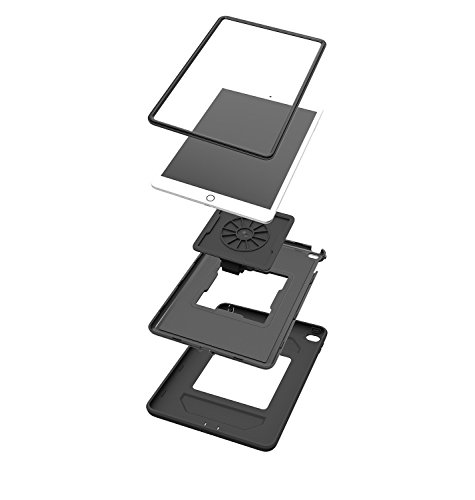 Incipio Capture Extrem Robuste Schutzhülle mit Abnehmbarer Drehbarer Handschlaufe und Displayschutzfolie für Apple iPad Air 2 – Schwarz - 6