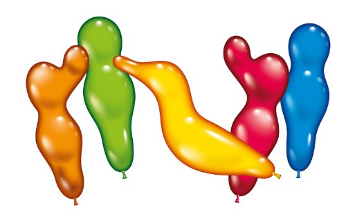 Karaloon DA4099 – 100 Figurenballons im Eimer 30-40 cm, sortiert - 3