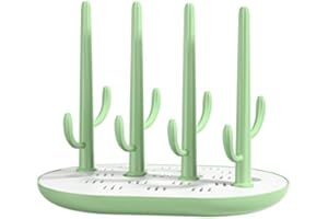 JUVEL Séchoir pour Biberons de Bébé Biberons Cactus Egouttoir Design Séchoir pour Bouteilles et Accessoires,Tétines et Accessoires Bébés Bouteilles/Égouttoir à Biberon/Séchoir/Égouttoir (Vert)