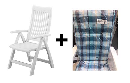 Preisvergleich Produktbild Kettler Roma Klappsessel weiß inkl. Auflage