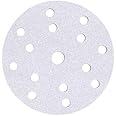 Mirka Basecut White Hook and Loop Hook It 150mm 6 Inch Sanding Discs - Box 100 Abrasive P80 Grit Automotive Refinishing Sandpaper Sanding Discs 15 Hole Vacuum Dust Extraction System