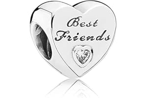 CWOne Designs S925 Sterling Silver Family Moments Love Heart Charm for Pandora Charm Bracelets.