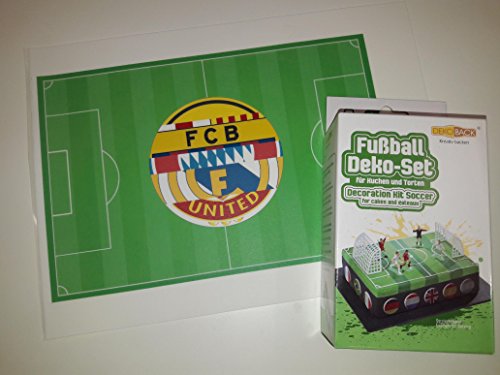 Preisvergleich Produktbild Tortenaufleger DekoSet + Fußballfeld mit Wunschverein