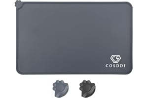 ‎CS COSDDI CS COSDDI Futtermatte Hund rutschfeste Napf unterlage Hunde, Fressunterlage Hund Silikon Futtermatte für Hunde & Katzen, Tiernahrung Matte, Katzen futtermatte, 53x37cm