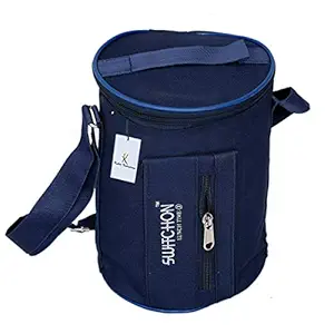 Kuber Industries Canvas Lunch Bag, Blue (KI8822)