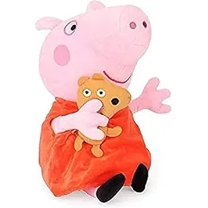 ZUKU Brand Presents~Peppa Pig Soft Toys for Girls Kids Playing Toy Birthday Gift Car Back Home Office Table Decoration 32 cm