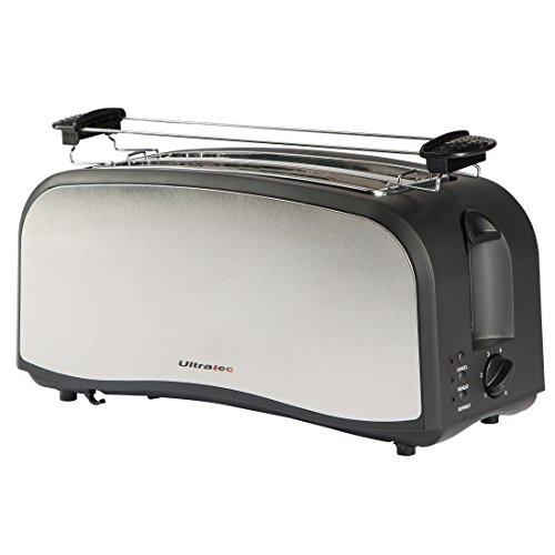 Ultratec Doppelschlitz-Toaster in Mattschwarz / Edelstahl, für 4 Toastscheiben - 7