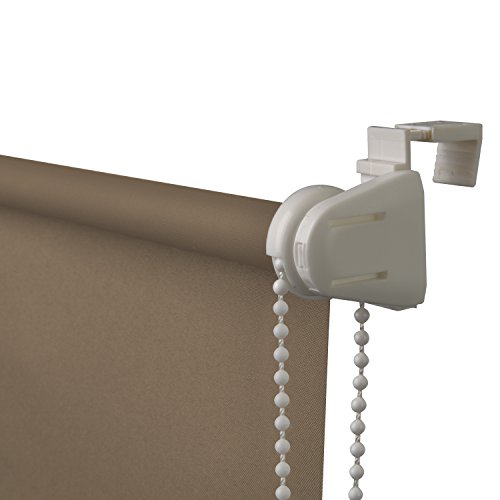 Verdunkelungsrollo: Klemmfix Kettenzug-Rollo 140×160 cm (BxL) in Taupe (Braun) – Montage ohne Bohren inkl. Zubehör - 3