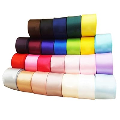 MagiDeal Phenovo Lot de 24pcs Ruban en Satin pour Artisanat DIY Couleur Mixte
