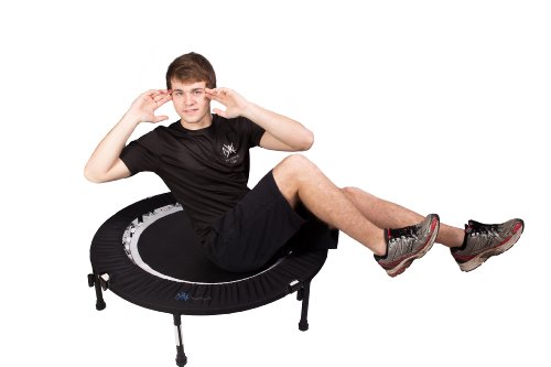 MaXimus Pro Falt Rebounder Mini-Trampolin inkl. Tragetasche, Workout-DVD (in Englisch), Haltestange, Expander und Sandgewichten - 8