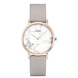 Cluse Unisex Erwachsene Digital Quarz Uhr mit Leder Armband CL40103