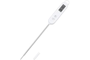 HOUDIAN Digitales Lebensmittelthermometer, Haushaltsthermometer Kochthermometer mit langer Sonde für Grill, Fleisch, Zucker, Milch, Wasser, Marmelade, Grill (Batterie im Lieferumfang enthalten)