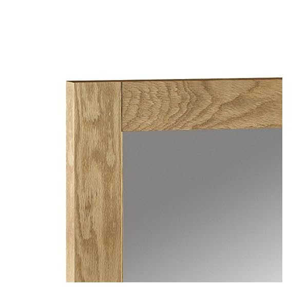 Julian Bowen Marlborough Wall Mirror, Waxed Oak - Image 3