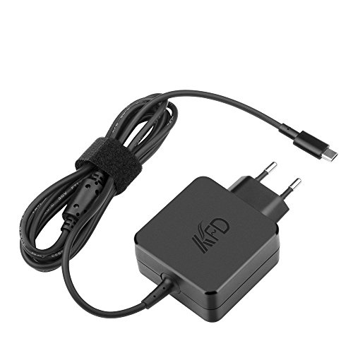 KFD USB Type C Ladegerät USB-C Netzteil 5V2A 9V2A 12V2A 14,5V2A 20V2,25A für USB C Laptops und Tablets wie HP Elite x3, Lenovo ThinkPad X1 tablet Yoga5 pro, Samsung Galaxy C9 Pro, Galaxy S8, Dell XPS 13″ 9350, LG G5 G6, HP Elitebook Elite x2 45W USB-C 815049-001 A045R031L TPN-CA01, HTC 10, OnePlus 2/3, Google Pixel, Pixel XL Wall Charger - 4
