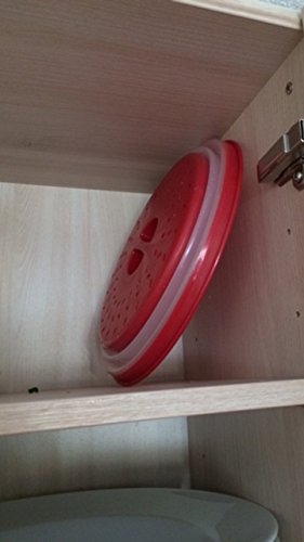 1 faltbare Mikrowellenhaube / Mikrowellenabdeckhaube – Deckel / Tellerabdeckhaube für Mikrowelle Ø ca. 26,5 cm - 7