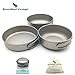 Produktbild Outdoor Ultralight 3PCS Titanium Bowl Set Cookware Picnic Titanium Pan