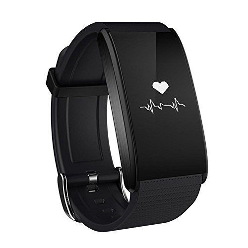 KOBWA Fitness-Tracker, Bluetooth 4.0 Herzfrequenz Fitness Armband mit Pulsmesser,Blutdruckmesser,Pulsoximeter, Schrittzähler, Schlafanalyse, Push-Message, IP67 Wasserdichte Aktivitätstracker für Android und IOS
