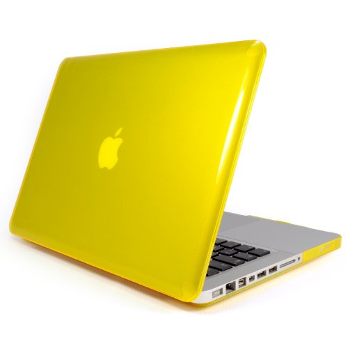 Moderne Notebookhülle für Apple Macbook Pro 13" 13,3 Zoll !!!Retina!!!, Hardcase, Schutzcase, Etui, Kunststoff-Hülle, Laptop case, Protector, Hartschale, Hartschalenkoffer, Schutzcover 2-teilig, transparent, durchscheinend gelb, Kratzschutz, Schutzhülle, Rahmenschutz, Kunststoffhülle, Hülle, Case, Seitenschutz, steckbar, Marke Incutex
