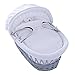 Izziwotnot Gift on Soft Grey Wicker Moses Basket (Premium)