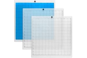 CoiTek 3 Pack Cutting Mat, 12 x 12 Inch Craft Standardgrip, Adhesive & Sticky Replacement Vinyl Cutting Mat for Craft Sewing Scrapbooking