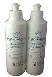 Ultrasound Gel 2 x 250ml Bottles Clear Transmission Conductive Gel for all Fetal Dopplers, EMS, TENS and Ultrasound Machines – Highly Conductive Gel – Hypoallergenic – Long Shelf Life