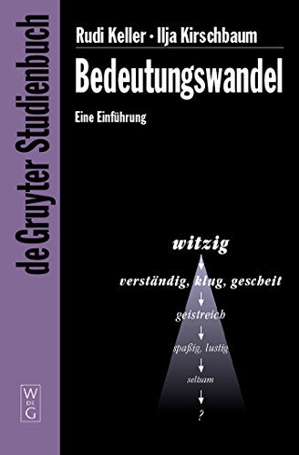 Bedeutungswandel Eine Einführung De Gruyter Studienbuch - 