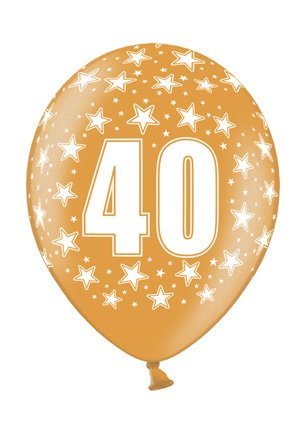 6 Luftballon 30 cm zum 40. Geburtstag – Zufällig gemischt aus 8 Farben – Kleenes Traumhandel® - 7