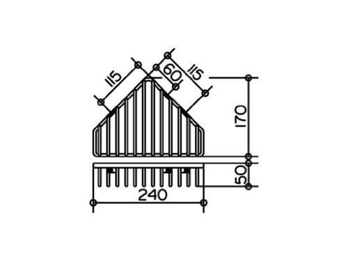 Keuco 24904 Eckschwammkorb verchromt - 3