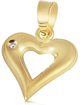 Goldmaid Damen-Anhänger Herz 585 Gelbgold 1 Diamant 0,01 Karat