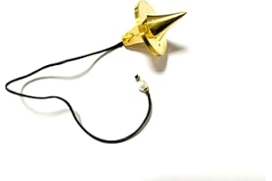 Jet International Exquisito OVNI bañado en Oro, péndulo curativo, radiestesia A ++ Resultados de Reiki de Metal