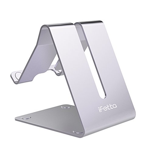 Ifecco Portable alluminio solido supporto vivavoce Smart cellulare supporto tablet display stand per smartphone (A argento)