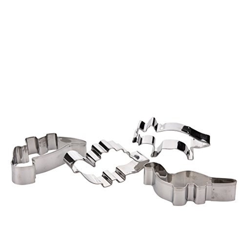 Edelstahl Dinosaurier Ausstecher Kuchen Plätzchen Ausstecherform set of 4 - 2