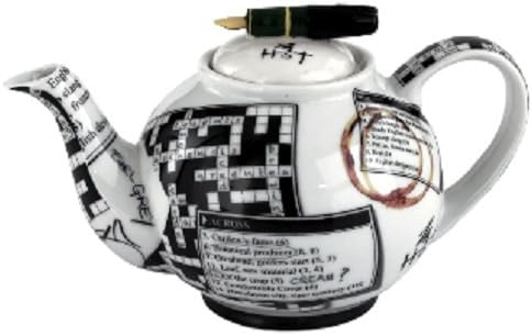 Crosswords 18 zo Teapot By Cardew Design by Ovente [Kitchen &amp; Home]