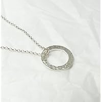 Andressâ Karma / Circle 925 Silberkette - gehämmerter Kreis
