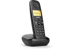 Gigaset A270 Cordless Phone with 18 Hrs Talk Time, 200 Hrs Standby, 50M Indoor & 300M Outdoor Range, Speakerphone, 80 Contact Storage, Made in Germany for Home & Office, DECT, Hands Free, White