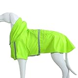 Material: Wasserdichte PU GWELL Hund Regenjacke Wasserdichte Hundejacke Reflektierende Regenmantel Funktionsjacke für Großen Hund Grün 3XL